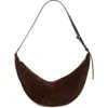 Proenza Schouler Slide Suede Hobo Bag In Brown