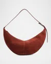 Proenza Schouler Slide Suede Hobo Bag In Brown