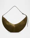 Proenza Schouler Slide Suede Hobo Bag In Green