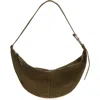 Proenza Schouler Slide Suede Hobo Bag In Olive