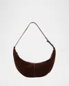 Proenza Schouler Slide Zip Suede Shoulder Bag