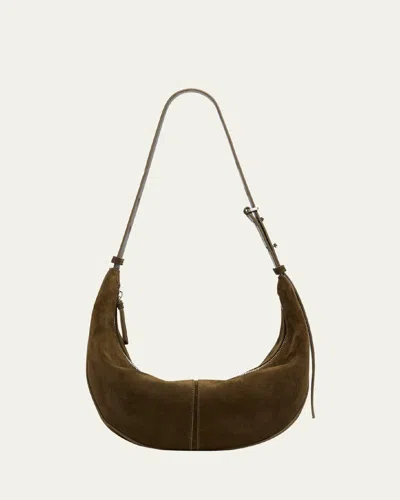 PROENZA SCHOULER SLIDE ZIP SUEDE SHOULDER BAG