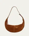 Proenza Schouler Slide Suede Shoulder Bag In Saddle