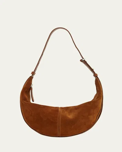 PROENZA SCHOULER SLIDE ZIP SUEDE SHOULDER BAG