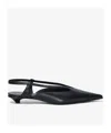 Proenza Schouler Slash Patent-leather Slingback Point-toe Pumps In Black