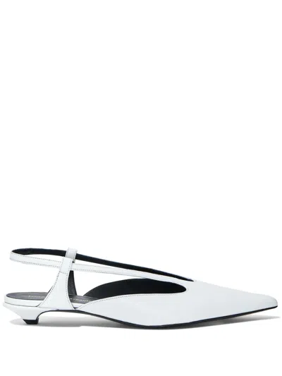 Proenza Schouler Woman Ballet Flats Silver Size 9 Textile Fibers