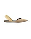 Proenza Schouler Slingback Pointed Flats In Beige Leather In Beige