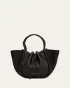 Proenza Schouler Small Ruched Leather Tote Bag In Black