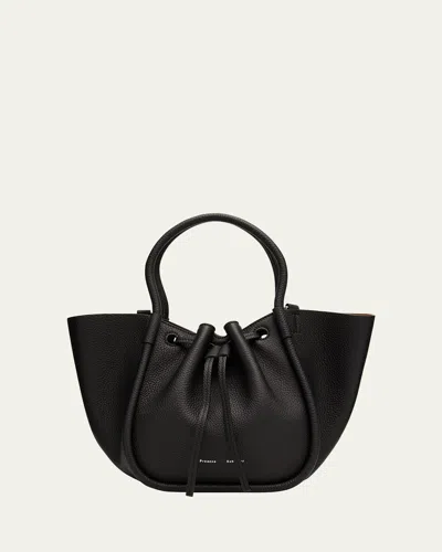 Proenza Schouler Small Ruched Leather Tote Bag In Black