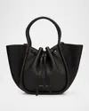 Proenza Schouler Small Ruched Leather Tote Bag In Black