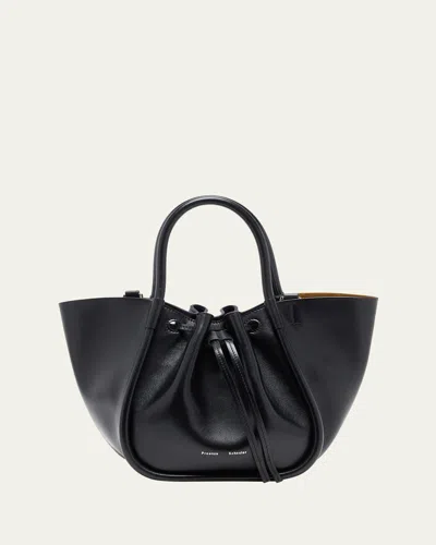 Proenza Schouler Small Ruched Leather Tote Bag In Black