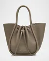 Proenza Schouler Small Ruched Leather Tote Bag In Brown