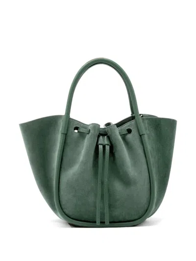 Proenza Schouler Small Ruched Tote Bag In Green