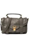 Proenza Schouler Smoke Lambskin Leather Tiny Ps1 Satchel (authentic Pre-loved) In Black