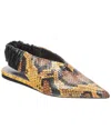 Proenza Schouler Snake-embossed Leather Slingback Flat In Animal Print