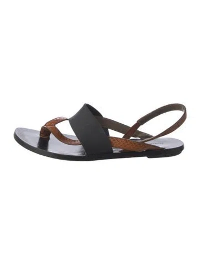 Pre-owned Proenza Schouler Snakeskin Slingback Sandals In Multi
