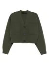 Proenza Schouler Sofia Buttoned Pocket Cardigan In Green