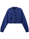 Proenza Schouler Sofia V-neck Eco Cashmere Cardigan In Blue