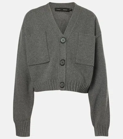Proenza Schouler Sofia Cashmere And Wool Cardigan In Grey
