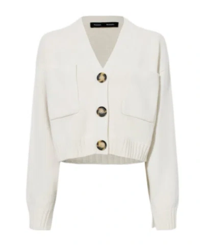 Proenza Schouler Sofia Cashmere-wool Cardigan In White