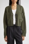 Proenza Schouler Sofia Buttoned Pocket Cardigan In Green