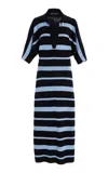 Proenza Schouler Solana Dress Wool Silk Dress In Stripe