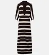 Proenza Schouler Solana Striped Wool And Silk Maxi Dress In Multi