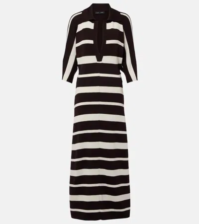 Proenza Schouler Solana Striped Wool And Silk Maxi Dress In Multi