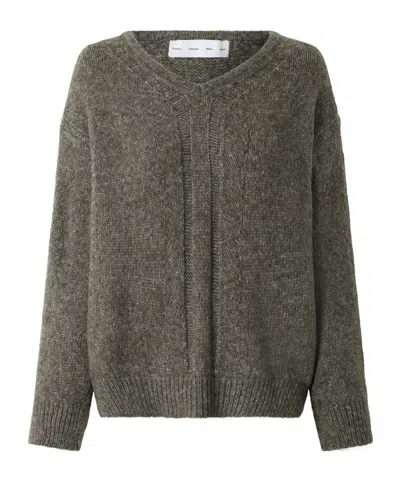Proenza Schouler Solid-color Knitted Sweater In Green