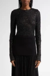 Proenza Schouler Sophie Long-sleeve Sequin Top In Black