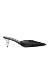 Proenza Schouler Spike Leather-trimmed Mesh Point-toe Mules In Black
