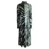 Proenza Schouler Spiral Tie-dye Turtleneck Dress In Black Rayon In Black