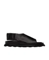 Proenza Schouler Square Head Flat-soled Sandals In Black