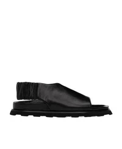 Proenza Schouler Square Head Flat-soled Sandals In Black