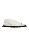 Proenza Schouler Square Head Flat-soled Sandals In White