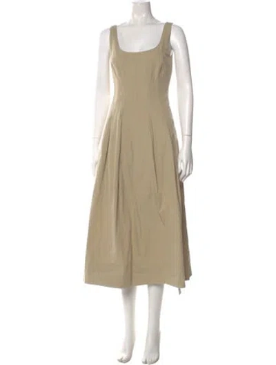 Pre-owned Proenza Schouler Square Neckline Long Dress W/ Tags In Brown