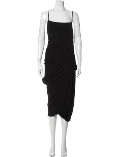 Pre-owned Proenza Schouler Square Neckline Midi Length Dress In Blue