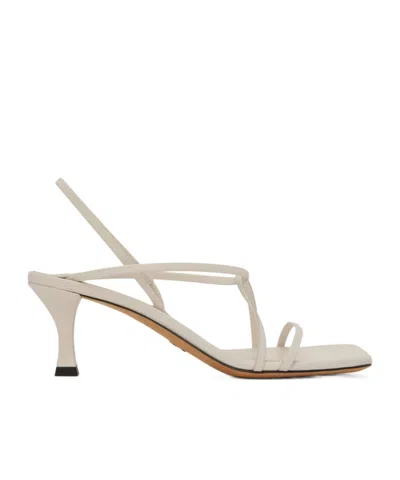 Proenza Schouler Square Strappy Sandals With Square Head And High Heels In Nude