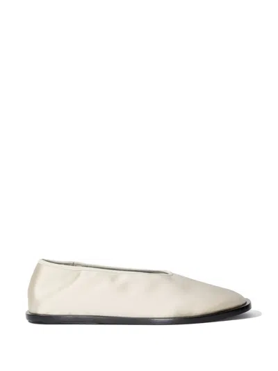 Proenza Schouler Square-toe Leather Mules In White