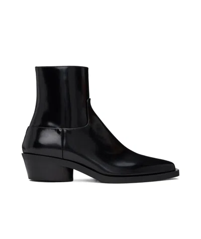 Proenza Schouler Bronco Leather Moto Booties In Black