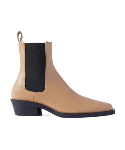Proenza Schouler Bronco Leather Chelsea Boots In Neutrals