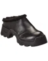 Proenza Schouler Stomp Leather & Shearling Mule In Black
