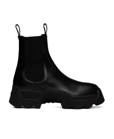 Proenza Schouler Stomp Leather Chelsea Boots In Black
