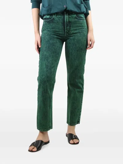 Pre-owned Proenza Schouler Straight-leg Jeans In Green