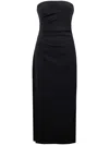 Proenza Schouler Strapless Midi Dress In Black