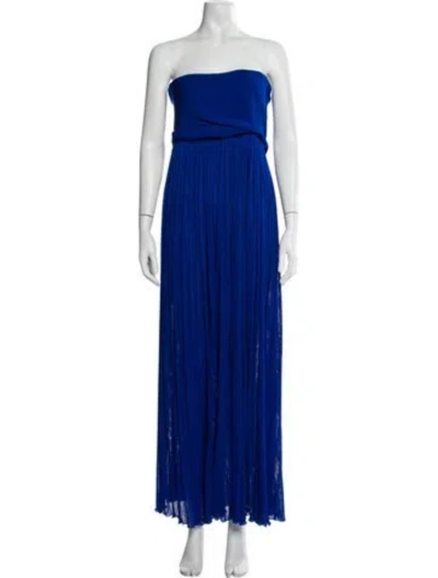 Pre-owned Proenza Schouler Strapless Long Dress In Blue