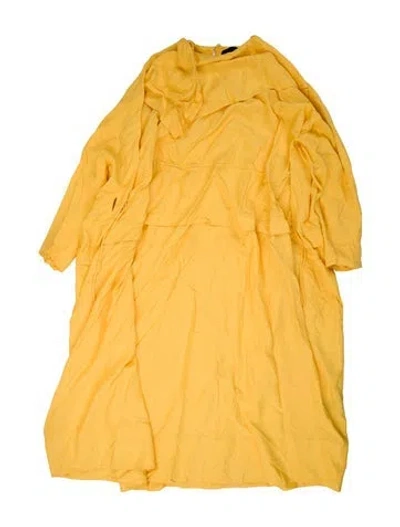 Pre-owned Proenza Schouler Strapless Midi Length Dress In Yellow