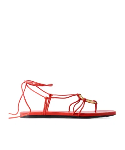 Proenza Schouler Strappy Flat Sandals In Red