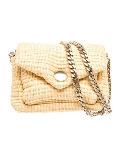 Pre-owned Proenza Schouler Straw Evening Bag In Gold/neutrals