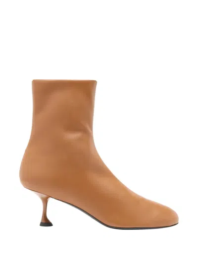 Proenza Schouler Tee Leather Ankle Boots In Brown